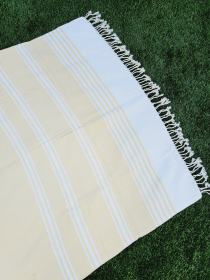 Turkish Beach/Bath Towels-Easy Carry Quick Dry Throw - Yellow
