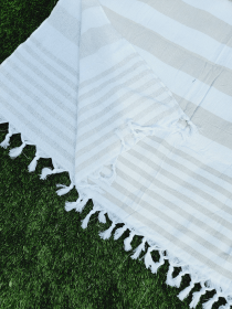 One sided Terry Towel - Sand free beach and Bath towel- Beige