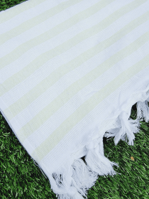 One sided Terry Towel - Sand free beach and Bath towel-Light Green
