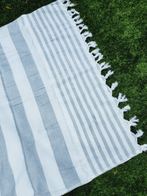 One sided Terry Towel - Sand free beach and Bath towel-NavyishBlack