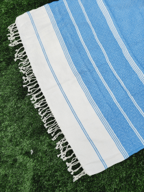 Beach/Bath Sand Free Towels-Easy Carry Quick Dry Thin Towel-Blue