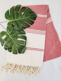 Beach Towels, Bath Towels, Sand Proof Turkish towels RED