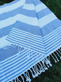 Beach/Bath Turkish Towel Easy carry Quick Dry - Navy Blue