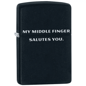 Zippo My Middle Finger - Black Matte