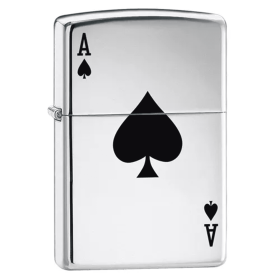 Zippo Lucky Aces - High Polish Chrome