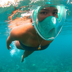 Full Face Snorkel Mask with Optional HD 1080P Action Sports Camera (Option: Mask Only)