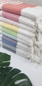 One sided Terry Towel-Sand free beach and Bath towel 34x68 (Style: NAVY)