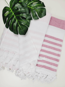 Onesided Terry Towel - Personalized beach or Bath towel (Style: PINK)