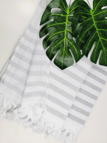Onesided Terry Towel - Personalized beach or Bath towel (Style: NAVYISHBLACK)