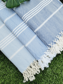 Turkish Throw Towel Sand Proof Thin Turkish Towel,Throw70x40 (Style: ICE BLUE)
