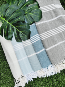 Turkish Throw Towel Sand Proof Thin Turkish Towel,Throw70x40 (Style: BEIGE)