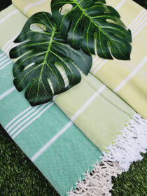 Turkish Throw Towel Sand Proof Thin Turkish Towel,Throw70x40 (Style: NEON GREEN)