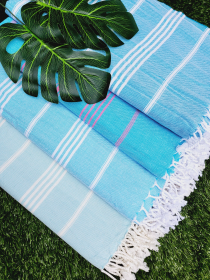Turkish Towel, Easy carry Quick Dry Towel, Large Throw (Style: BLUE/PINK)