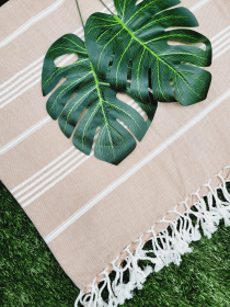 Turkish Towel, Easy carry Quick Dry Towel, Large Throw (Style: HEATHER BEIGE)