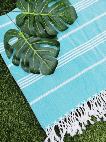 Turkish Towel, Easy carry Quick Dry Towel, Large Throw (Style: DEEP AQUA)