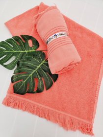 One sided Terry Towel - 100% Cotton Towel Coral Towel (Style: PINK)