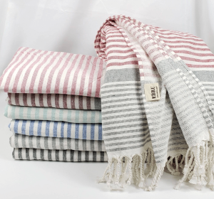 One sided Terry Towel - Sand free beach and Bath towel 34x68 (Style: Blue)