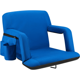 Alpcour Reclining Stadium Seat with Armrests (Color: Royal Blue)